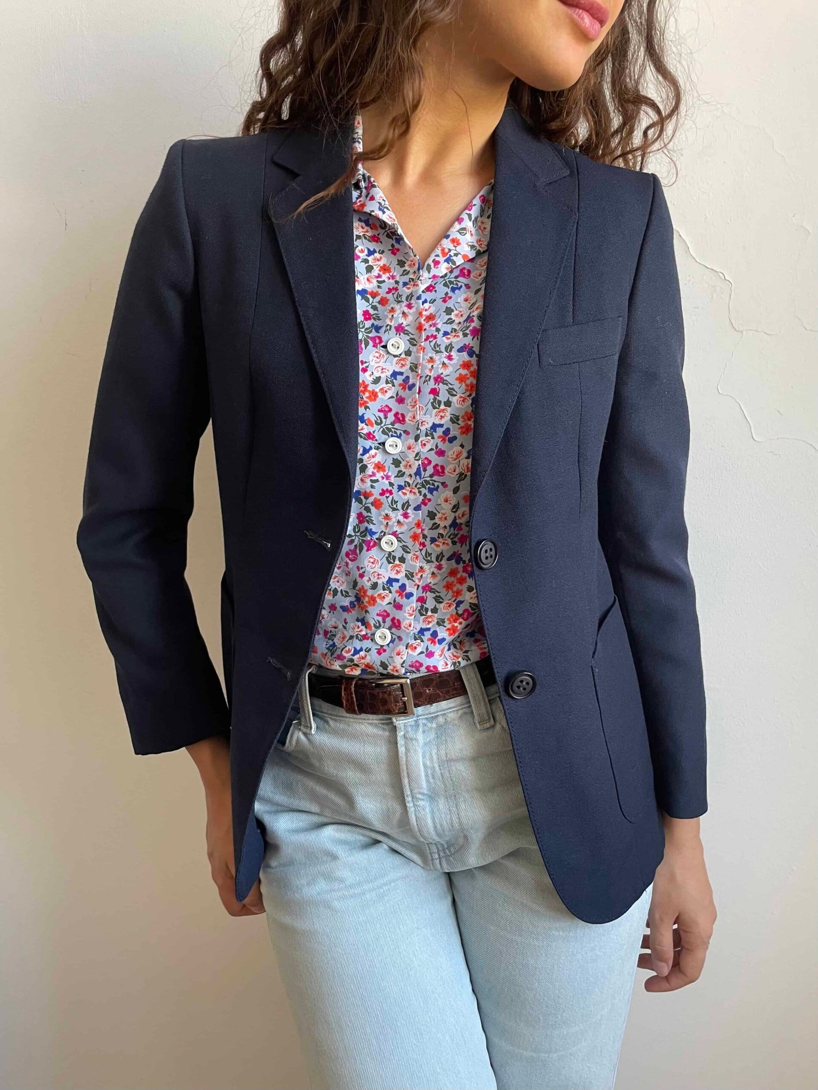 Blazer vintage in rara taglia piccola blu notte